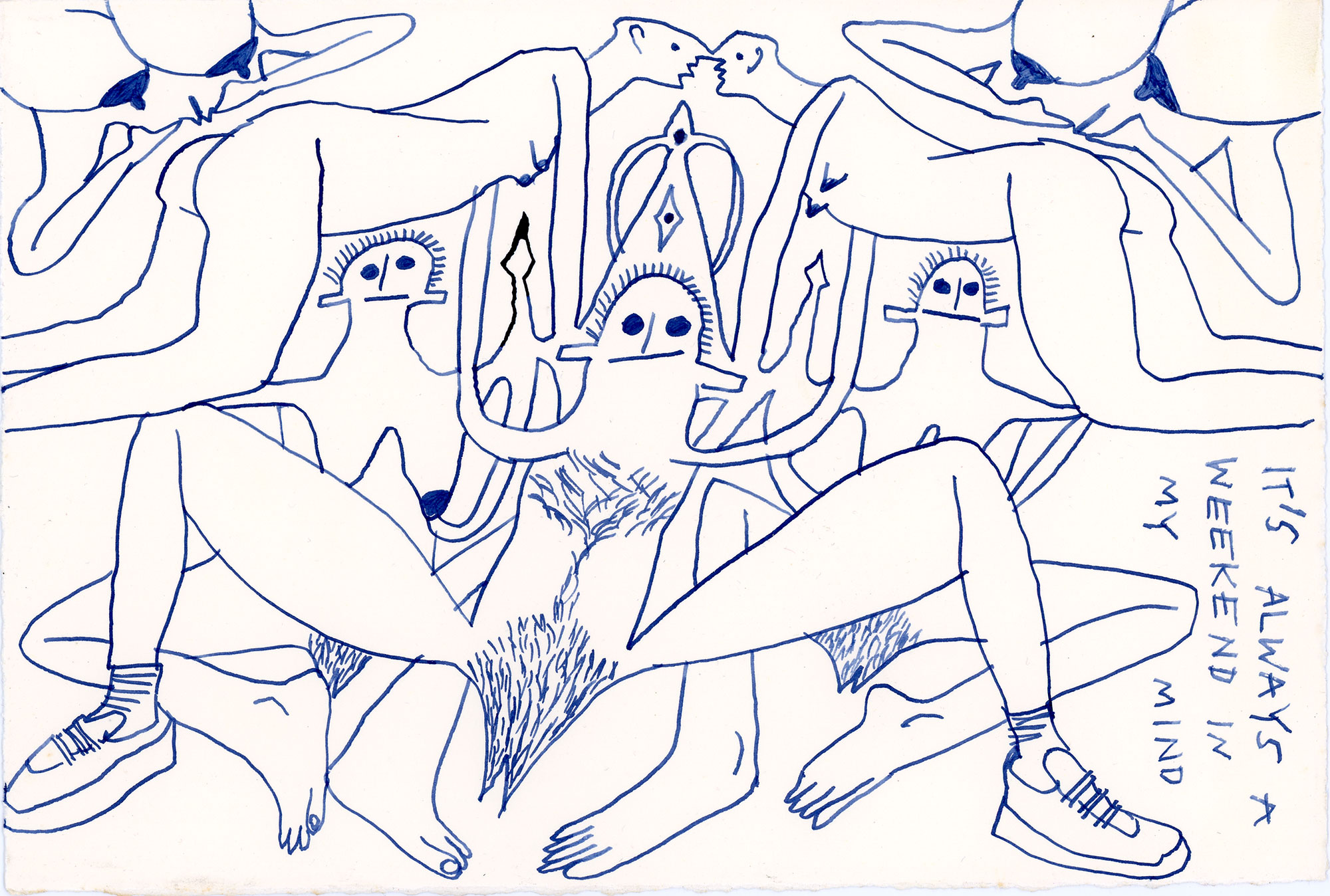 Renuka Rejiv, Chingu Drawing, ink drawing, 2020