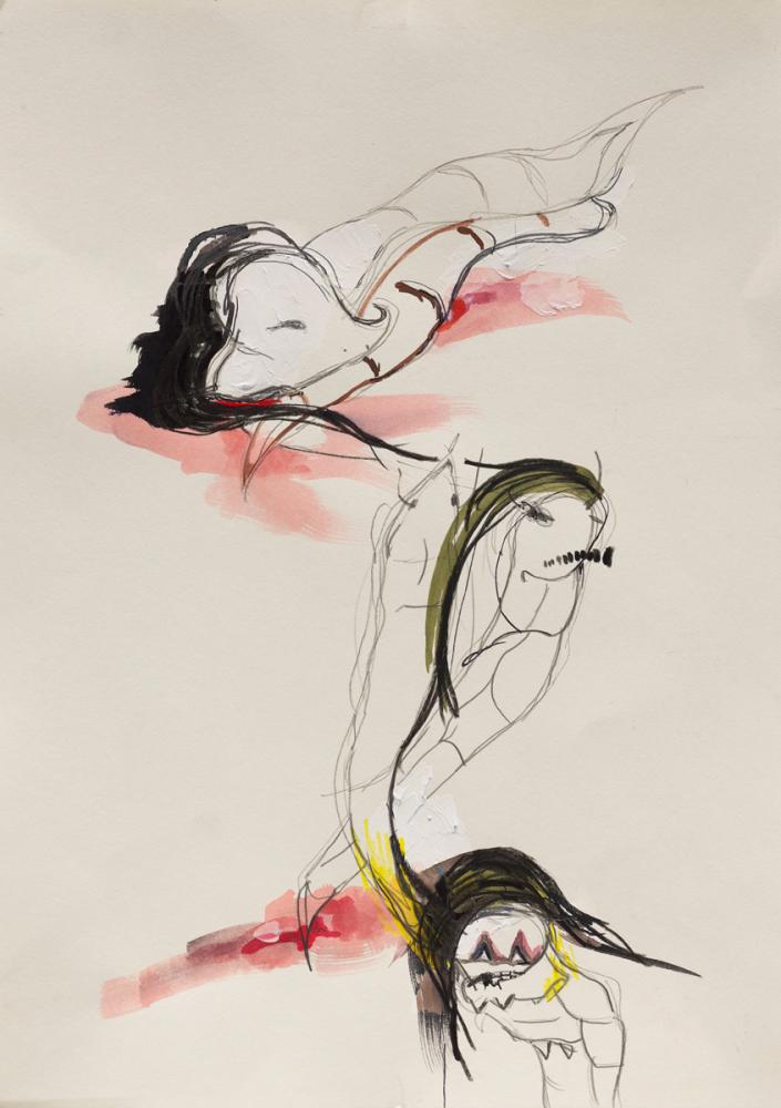 Ani Schulze, Durst, series of drawings, 2020, copyright the artist